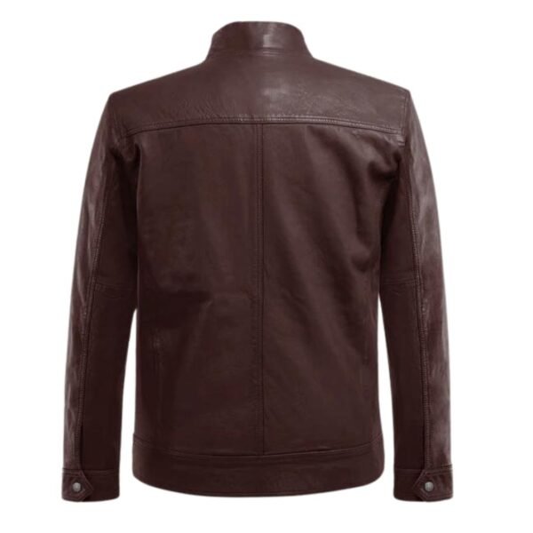 Thunder Storm Burgundy Biker Leather Jacket