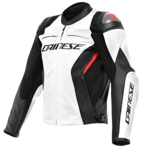 DAINESE RACING 4 LEATHER JACKET WHITE