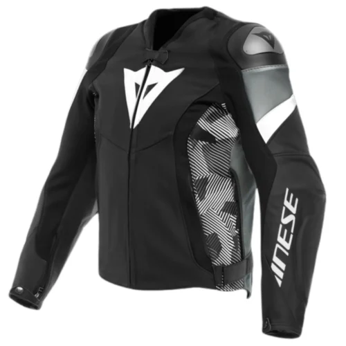 DAINESE AVRO 5 LEATHER JACKET WHITE