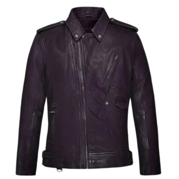 Falcon Purple Rider Leather Jacket