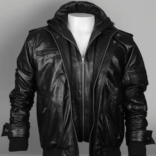 Demon Hooded Leather Jacket