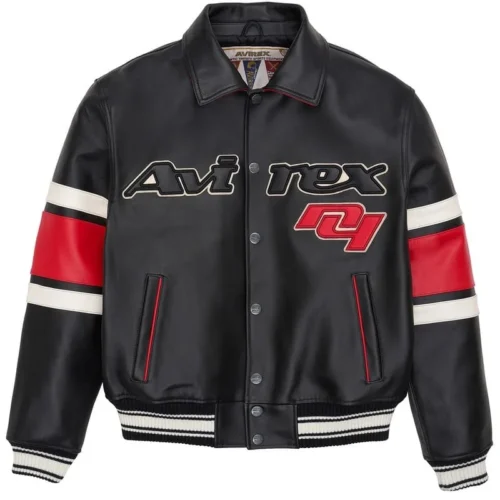 AVIREX LEGEND LEATHER JACKET BLACK