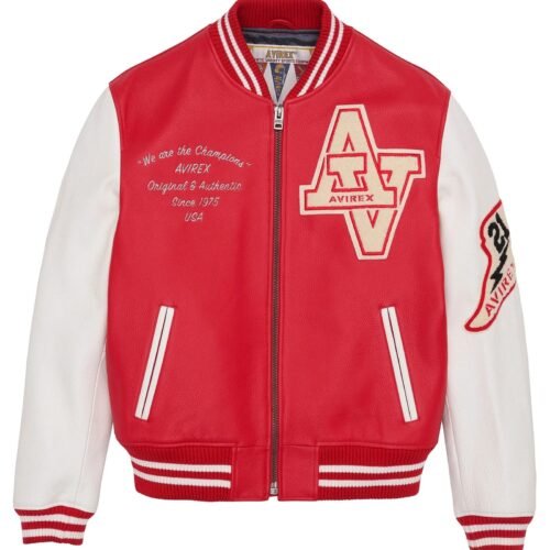 AVIREX WILD CAT VARSITY Leather Jacket