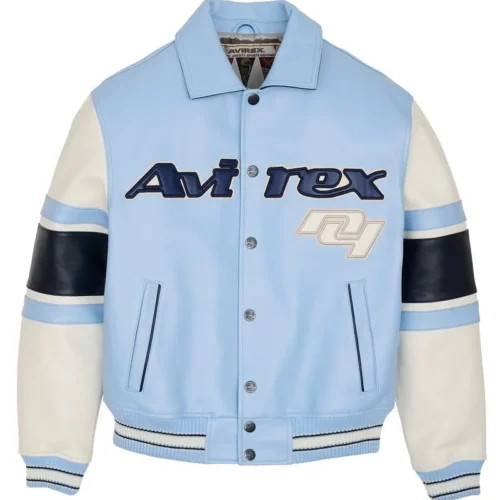 AVIREX LEGEND LEATHER JACKET BLUE