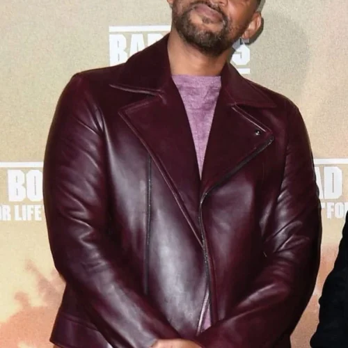 Premier Burgundy Leather Jacket Worn By Will Smith