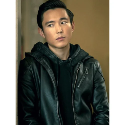 The Umbrella Academy Black Leather Jacket Worn By Ben Hargreeves