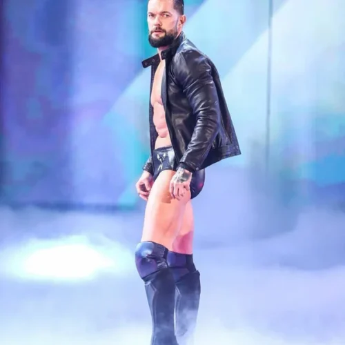 WWE WrestleMania Black Casual Leather Jacket Worn By Finn Balor