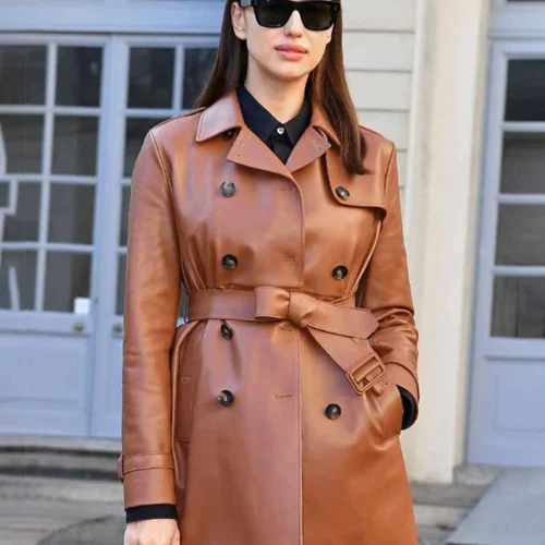 Premium Leather Coat Worn by Irina Dapper Duet