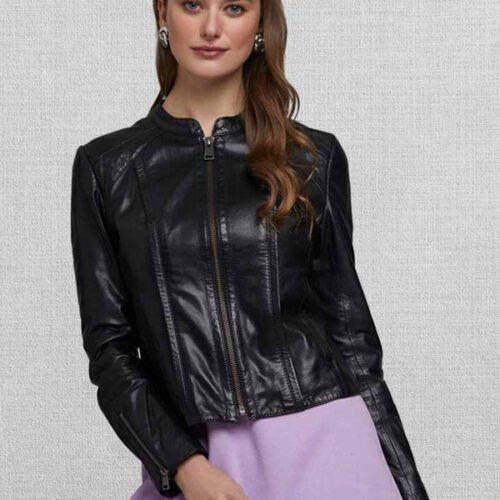 Premium Black Leather Jacket Worn By Karlie’s Rebel