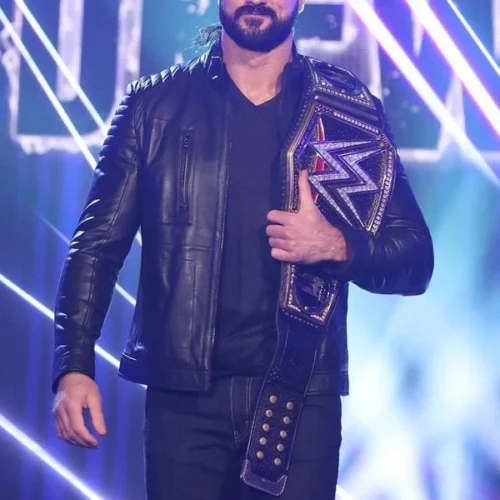 WWE Wrestler Leather Jacket Worn By Drew McIntyre