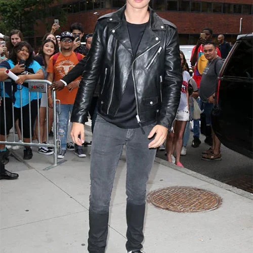 LEATHER JACKET WORN BY ANSEL ELGORT