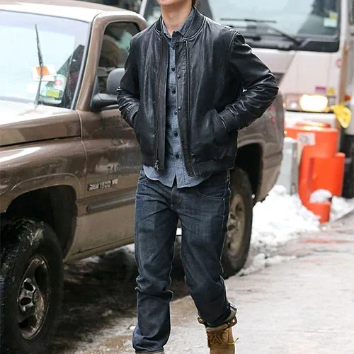 LEATHER JACKET WORN BY ANSEL ELGORT