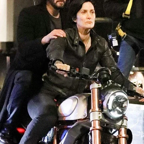 Leather Jacket worn by Carrie Anne Moss