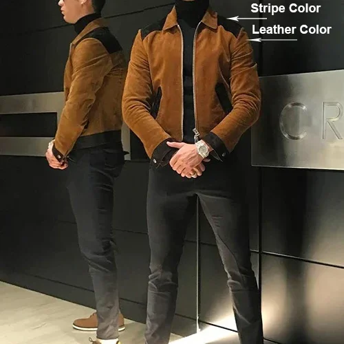 Stylish Brown Leather Jacket Worn By Cristiano Ronaldo