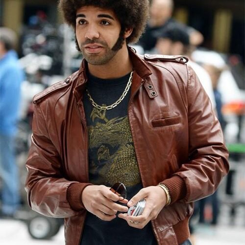 Drake Graham Anchorman 2: The Legend Continues Leather Jacket