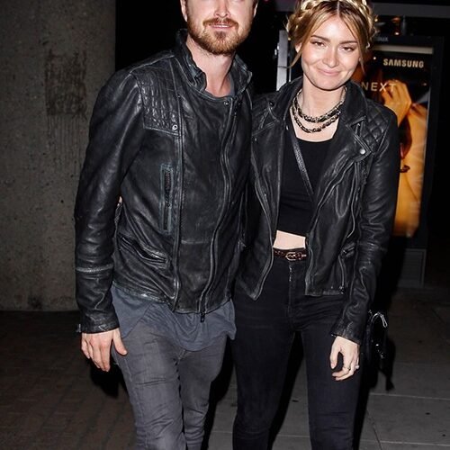 Aaron Paul Arcade Fire Concert Leather Jacket