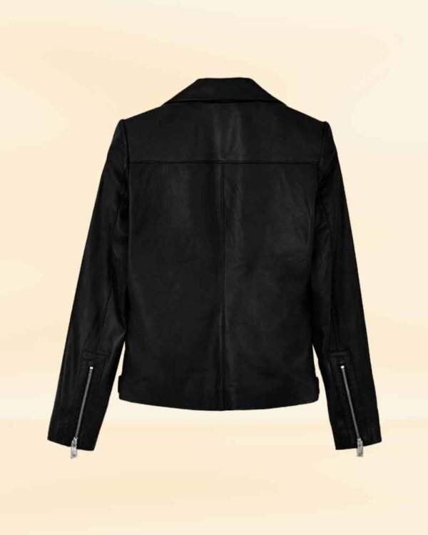 Black Classic Leather Jacket Worn by Jena Malone | Jena Malone Leather Jacket