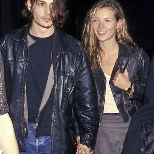 BLACK LEATHER JACKET WORN BY JOHNNY DEPP