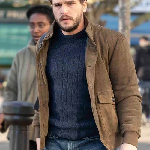 SUEDE LEATHER JACKET WORN BY KIT HARINGTON