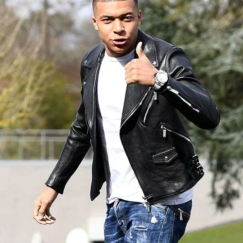 LEATHER JACKET WORN BY KYLIAN MBAPPE