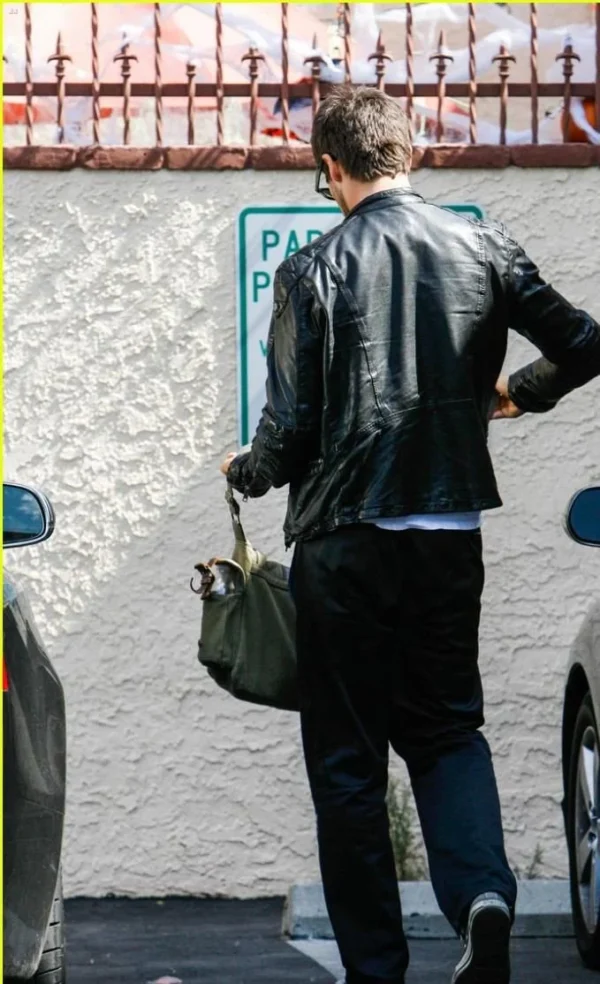 Black Stylish Leather Jacket Worn By Brant Daugherty 