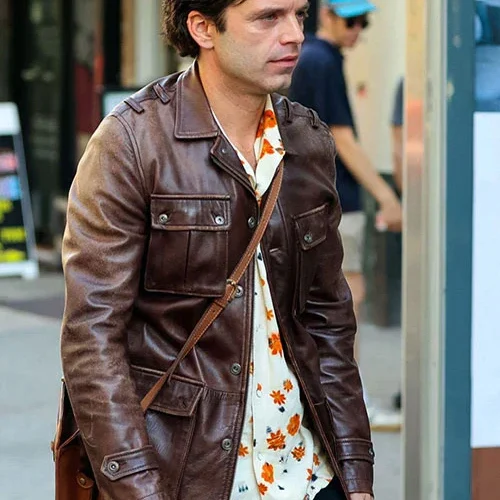 A DIFFERENT MAN LEATHER JACKET WORN BY SEBASTIAN STAN