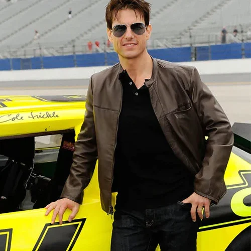 Premium Dark Brown Leather Jacket Worn By Tom Cruise