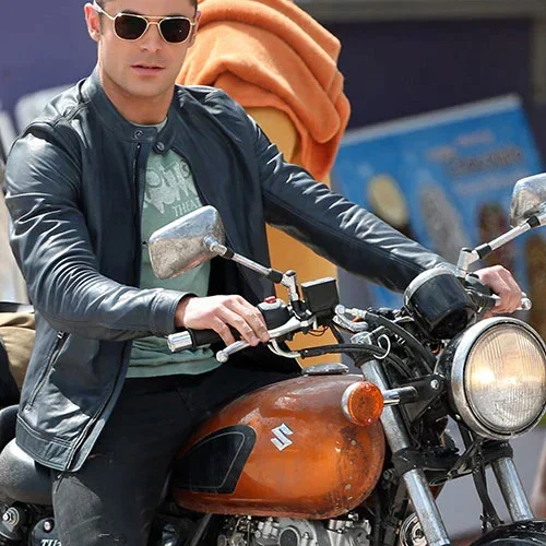 BAYWATCH LEATHER JACKET WORN BY ZAC EFRON