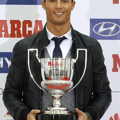 Cristiano Ronaldo Pichichi Award Leather Jacket