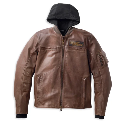 HARLEY DAVIDSON MEN’S VENTURA 3 IN 1 LEATHER JACKET