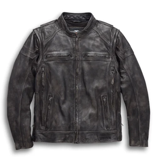 HARLEY DAVIDSON DAUNTLESS CONVERTIBLE 2 IN 1 LEATHER JACKET