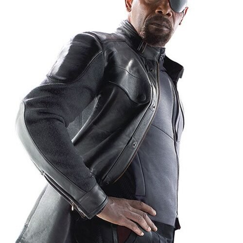 Avengers Age of Ultron Nick Fury Leather Jacket