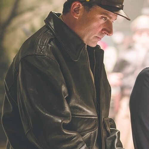 Steve Carell Welcome to Marwen Bomber Leather Jacket