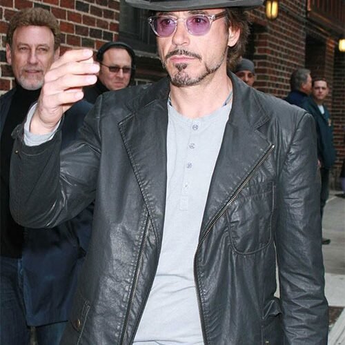 Robert Downey Jr Leather Blazer