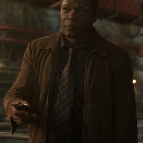 Samuel L. Jackson Captain Marvel Leather Jacket